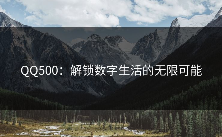 QQ500:解锁数字生活的无限可能 QQ500:解锁数字生活的无限可能