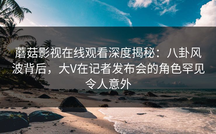 蘑菇影视在线观看深度揭秘:八卦风波背后,大V在记者发布会的角色罕见令人意外 蘑菇影视在线观看深度揭秘:八卦风波背后,大V在记者发布会的角色罕见令人意外